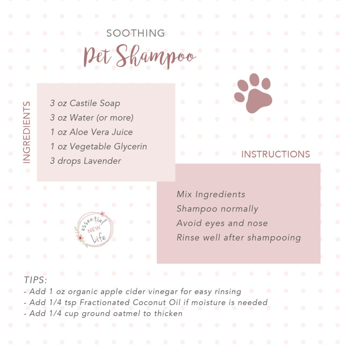 Essential New Life | Soothing Pet Shampoo - doTERRA Essential Oils