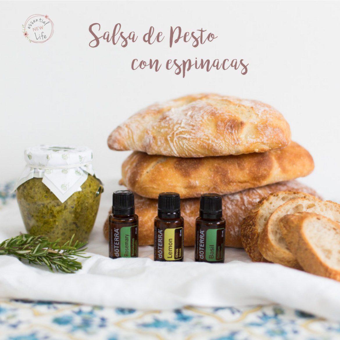 Essential New Life | doTERRA CCocinando con Aceites Esenciales - Salsa de Pesto con Espinacas